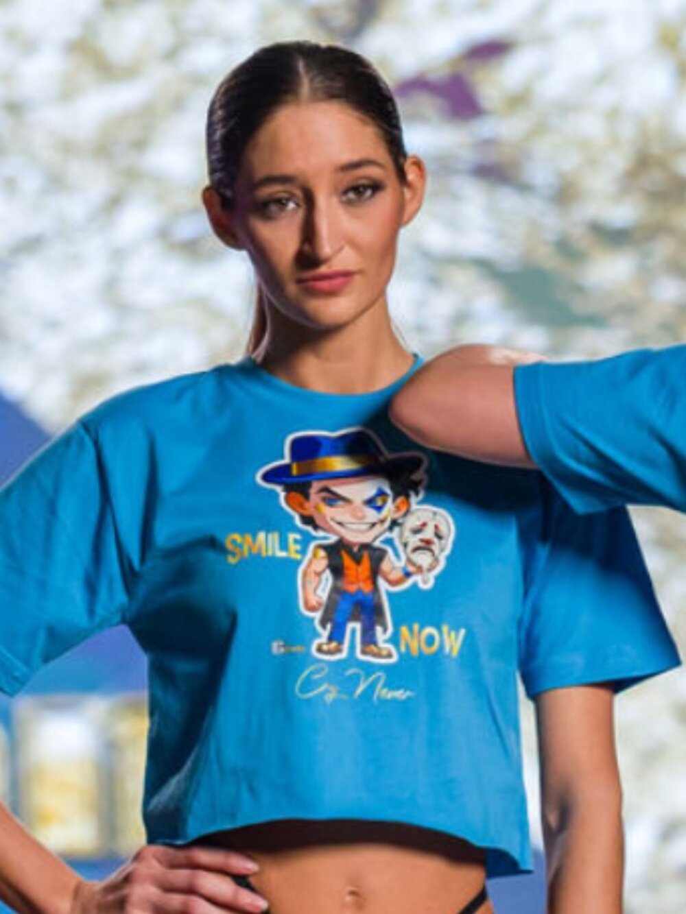 Get'em Proseries Smile Now Cry Never Crop Top